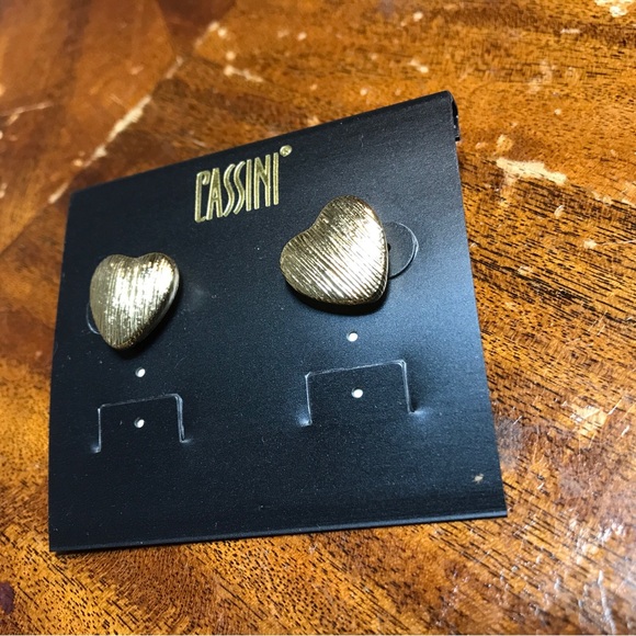 Vintage STUD EARRINGS Made USA New Passini - Picture 3 of 4